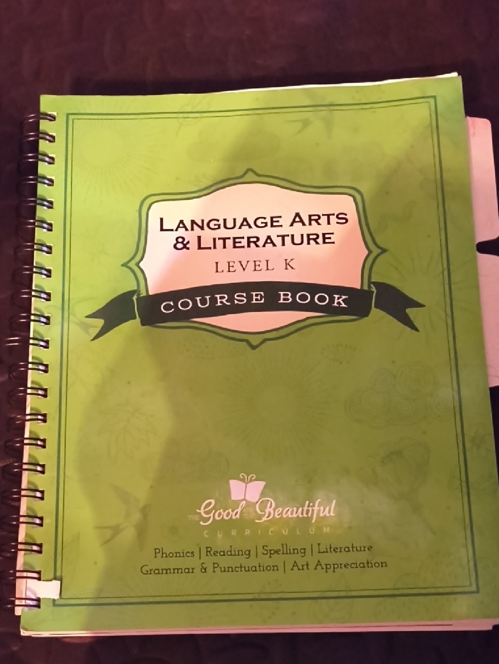 Language Arts & Literature Level K Course Book With Manipulatives